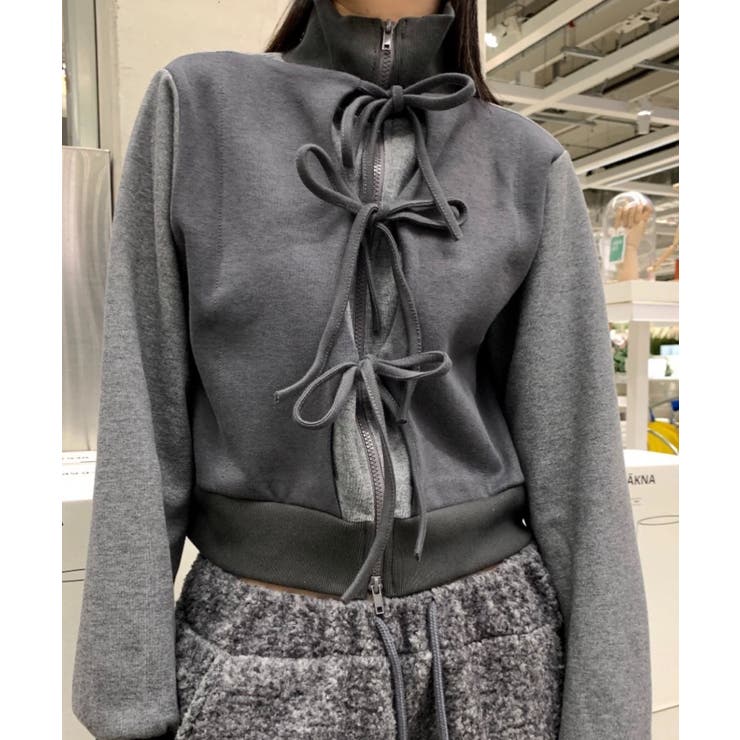 ブラック | ダブルジップスタンドカラー切り替えポケットジャケット | Ulysses