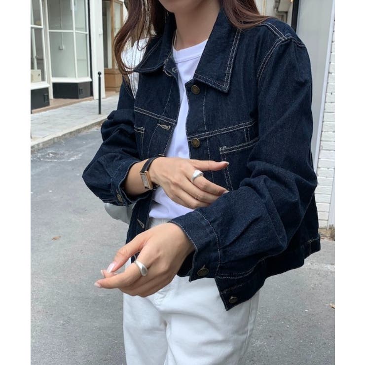 ポケットボタンダウンボタンでデニムジャケット | Ulysses | 詳細画像1 