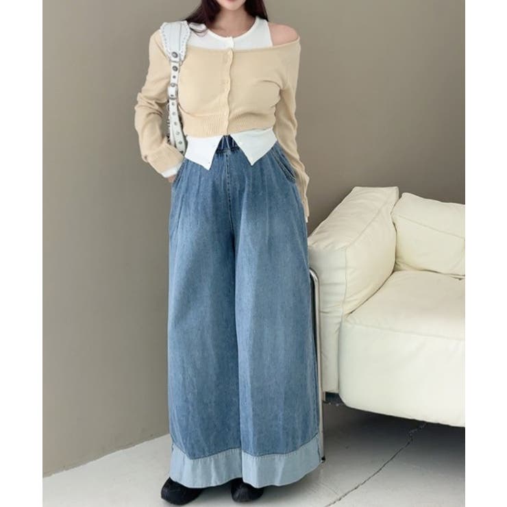 切り替えデニムワイドパンツ | Ulysses | 詳細画像6 