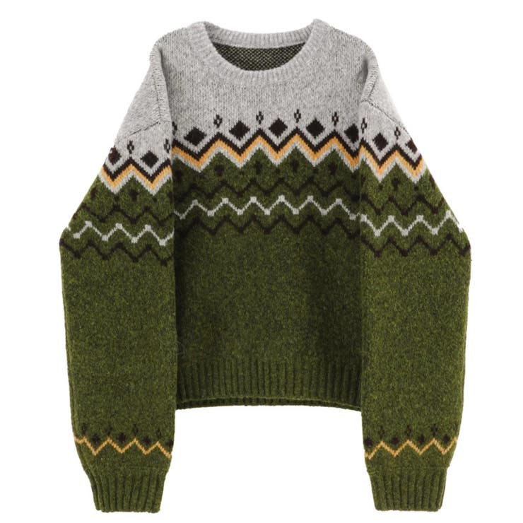 クルーネックジャカード長袖セーター | Ulysses | 詳細画像6 