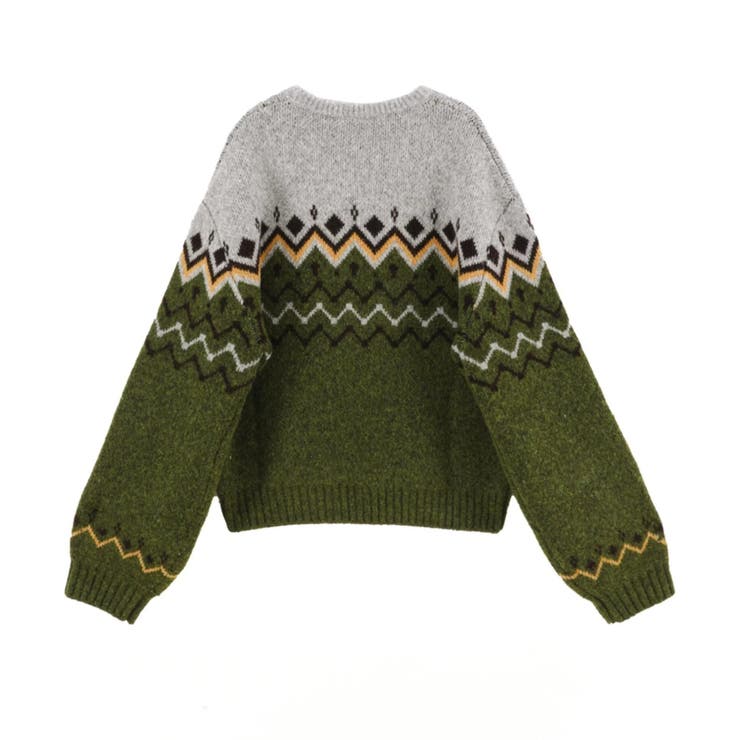 クルーネックジャカード長袖セーター | Ulysses | 詳細画像7 