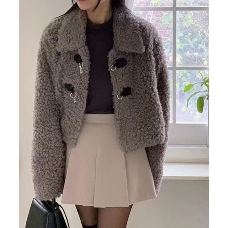 ダークグレー | 襟付きボタンでファージャケット | Ulysses