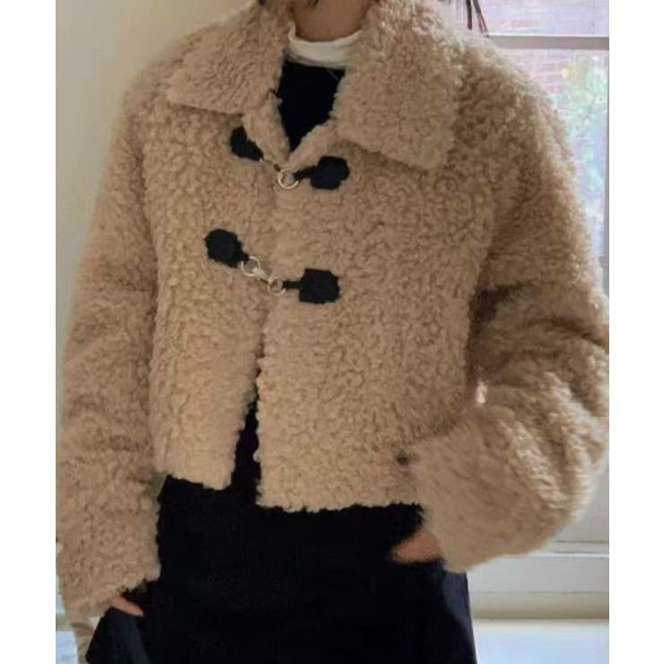 モカ | 襟付きボタンでファージャケット | Ulysses