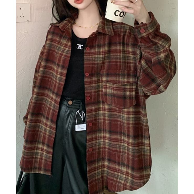レッド | ボタンダウンチェック柄ボタンでジャケット | Ulysses