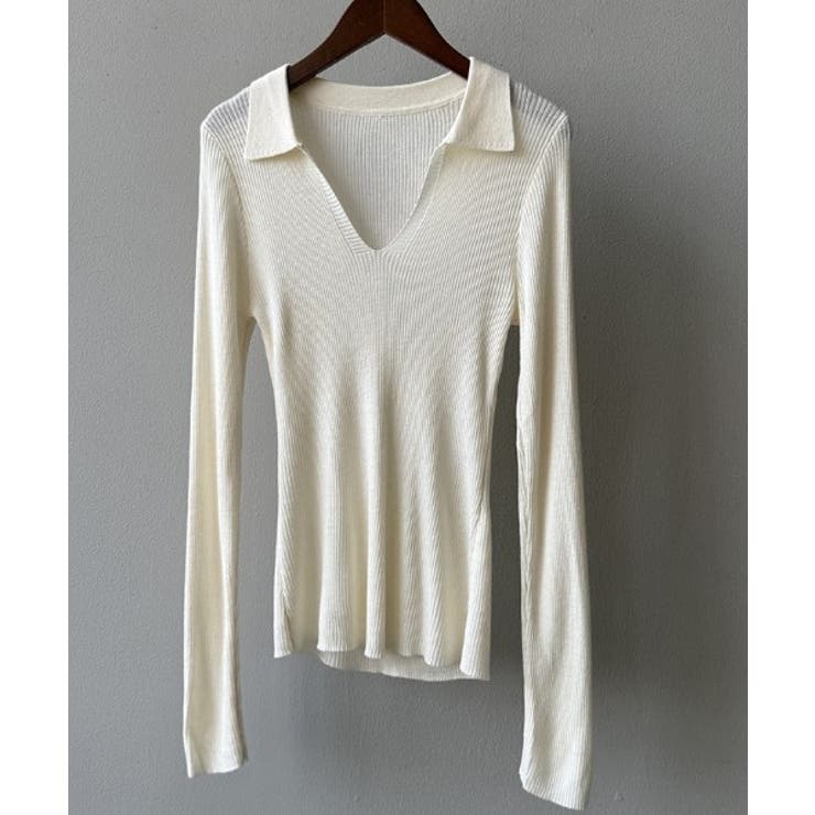 Vネック長袖ニットトップス | Ulysses | 詳細画像4 