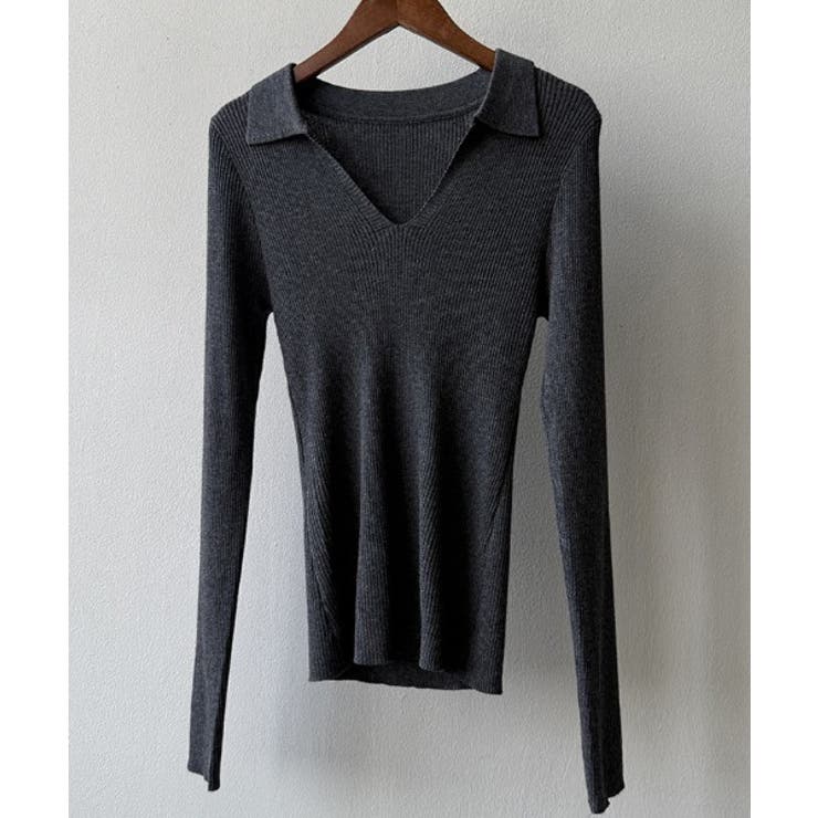 Vネック長袖ニットトップス | Ulysses | 詳細画像5 