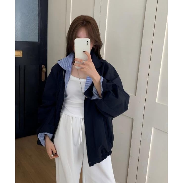 襟付きフェイクレイヤードジップスジャケット | Ulysses | 詳細画像1 