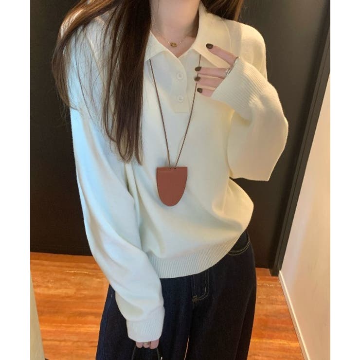 襟付きボタンでニットセーター | Ulysses | 詳細画像3 