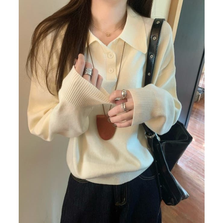 襟付きボタンでニットセーター | Ulysses | 詳細画像4 