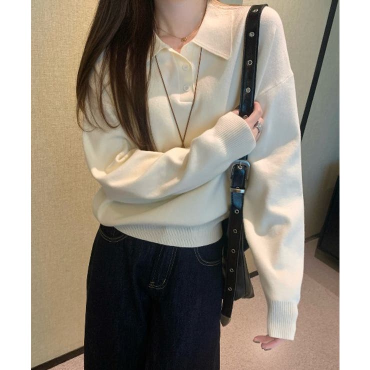 襟付きボタンでニットセーター | Ulysses | 詳細画像5 