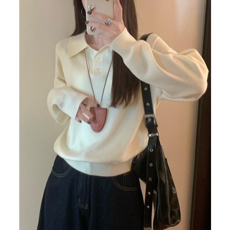 襟付きボタンでニットセーター | Ulysses | 詳細画像6 