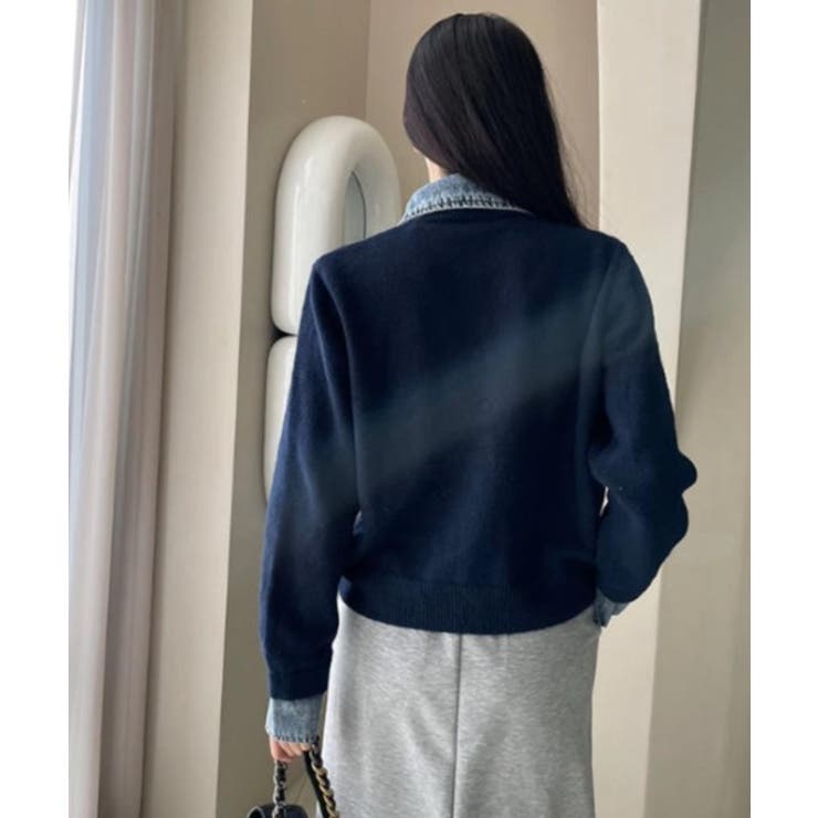 ボタンダウン切り替えボタンでニットトップス | Ulysses | 詳細画像4 