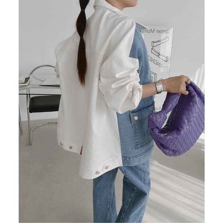 襟付きデニム切り替えジャケット | Ulysses | 詳細画像2 