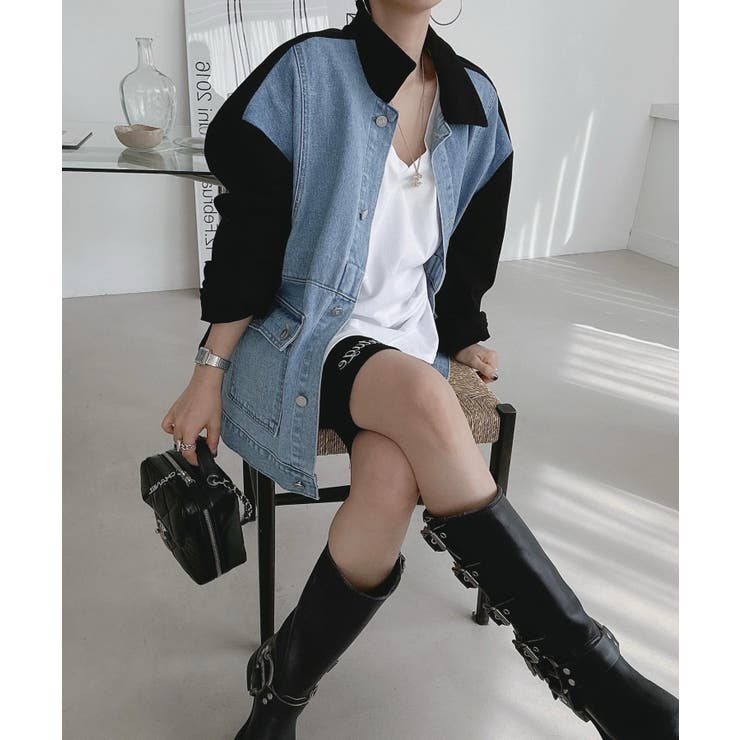 襟付きデニム切り替えジャケット | Ulysses | 詳細画像3 