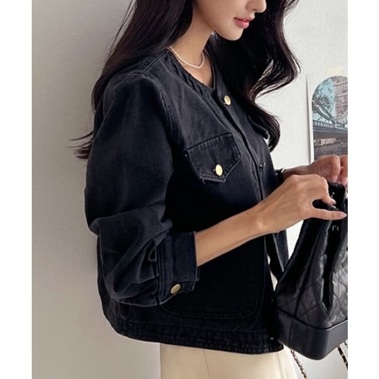 クルーネックボタンでデニムジャケット | Ulysses | 詳細画像2 