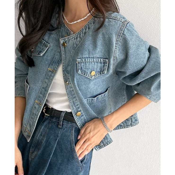 クルーネックボタンでデニムジャケット | Ulysses | 詳細画像4 