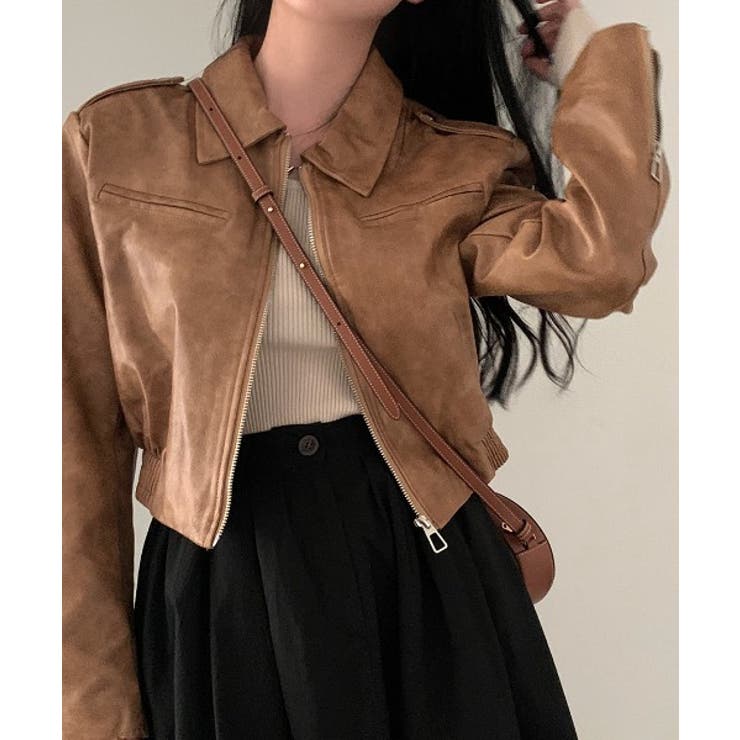 襟付きジップスPUレザージャケットジャケット | Ulysses | 詳細画像4