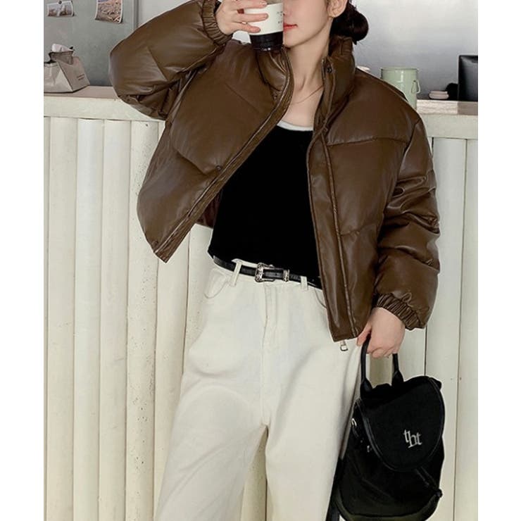 ブラウン | 襟付きジップスPUレザージャケットジャケット | Ulysses