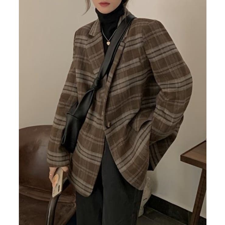 ポケットボタンでチェック柄スーツジャケット | Ulysses | 詳細画像9 