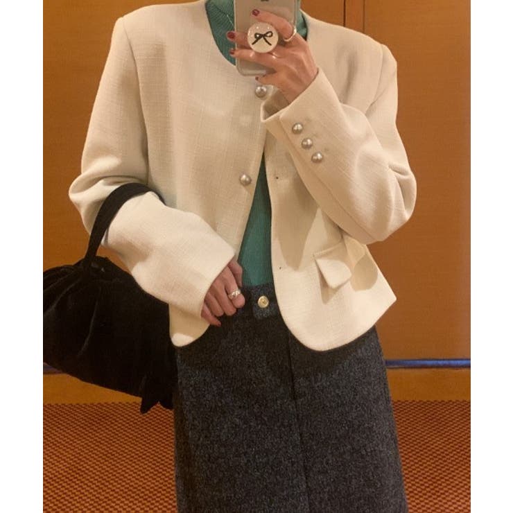 シングルブレストクルーネック長袖ジャケット | Ulysses | 詳細画像3 