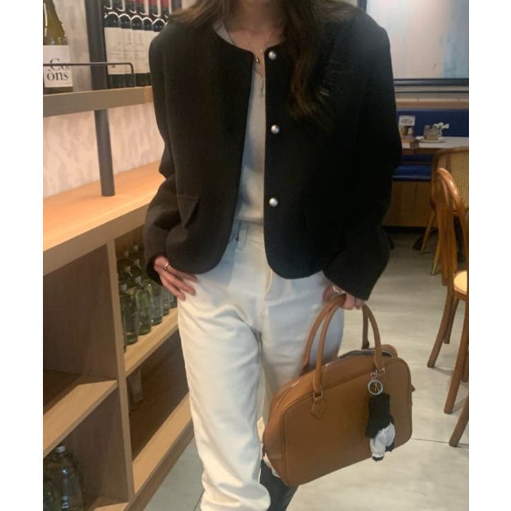 シングルブレストクルーネック長袖ジャケット | Ulysses | 詳細画像4 