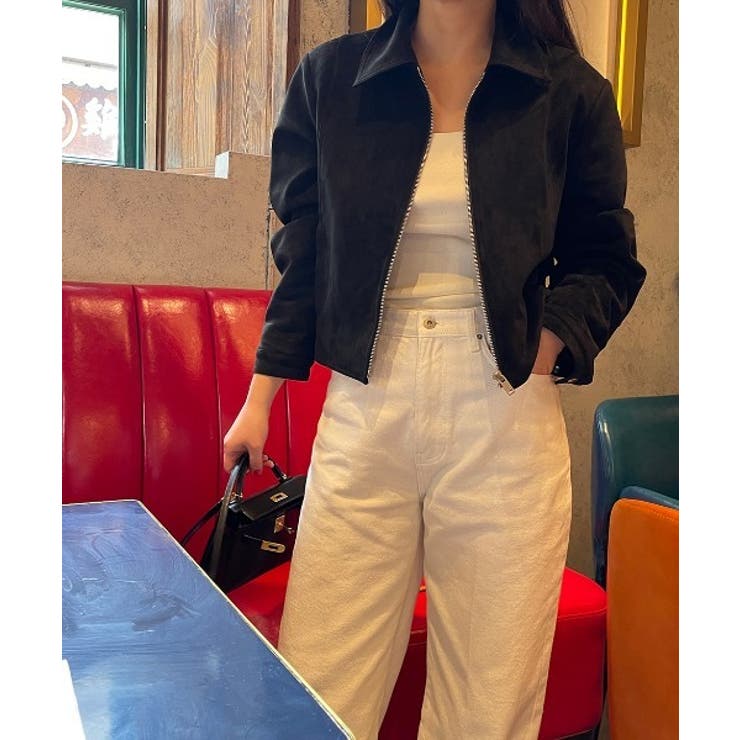 ブラック | 襟付きジップス長袖ジャケット | Ulysses