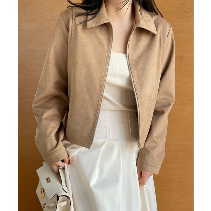 キャメル | 襟付きジップス長袖ジャケット | Ulysses