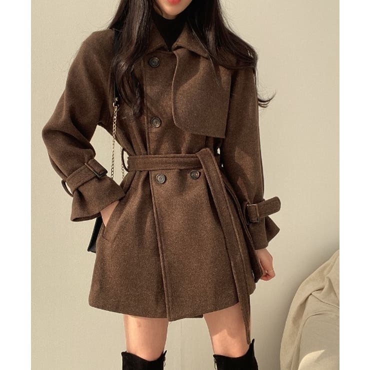 ブラウン | ボタンでドローストリングメルトンジャケット | Ulysses