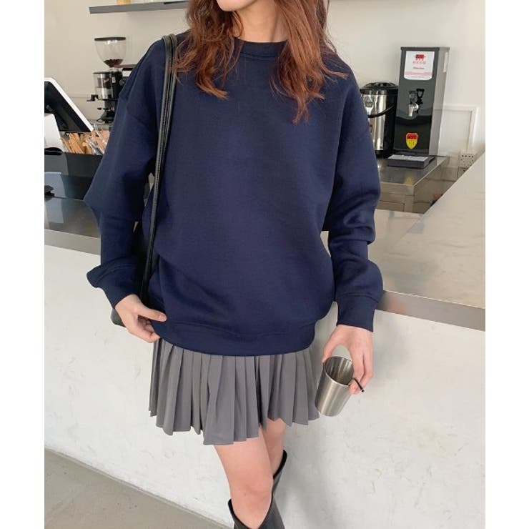 ネイビー | クルーネック長袖トップス | Ulysses