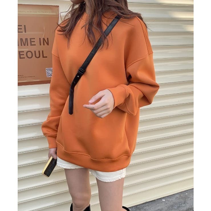 オレンジ | クルーネック長袖トップス | Ulysses