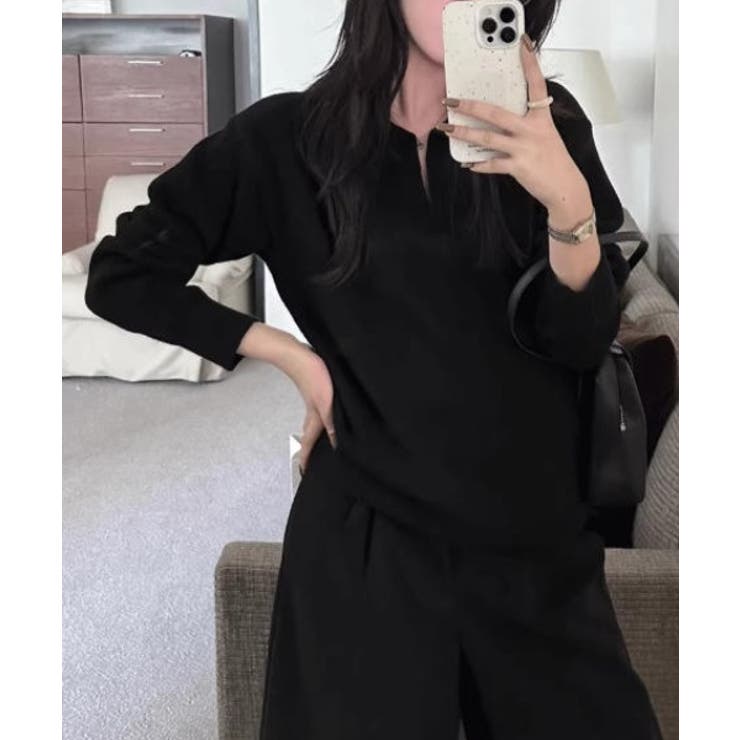 Vネックニット長袖トップス | Ulysses | 詳細画像2 