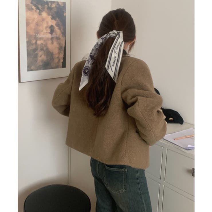 クルーネックボタンでメルトンジャケット | Ulysses | 詳細画像5 