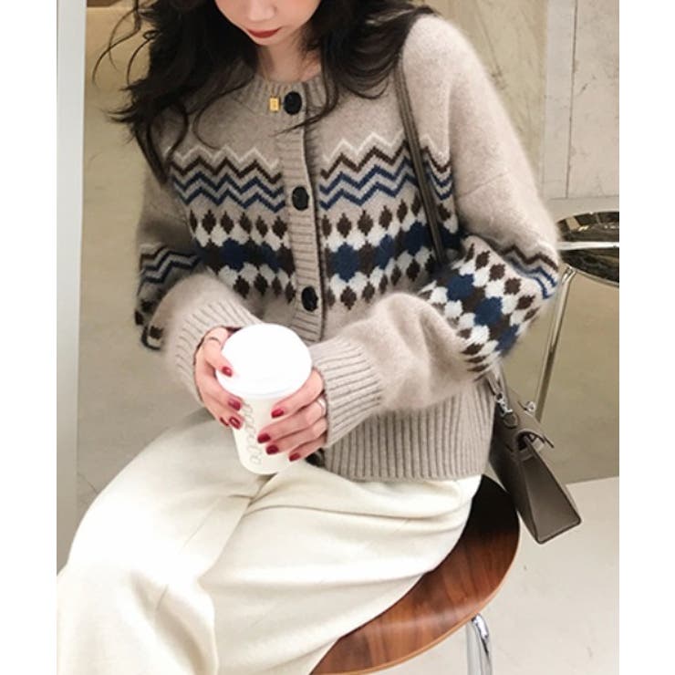 ノーカラーボタンでニットジャケット | Ulysses | 詳細画像2 