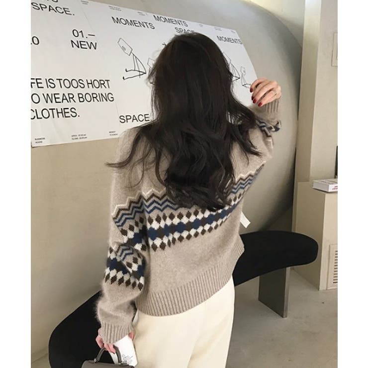 ノーカラーボタンでニットジャケット | Ulysses | 詳細画像3 