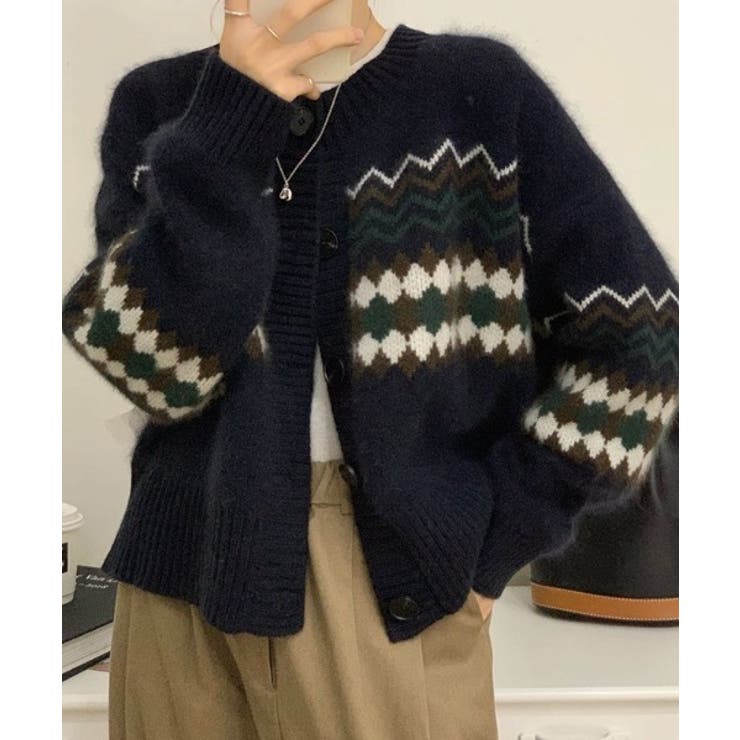 ノーカラーボタンでニットジャケット | Ulysses | 詳細画像5 