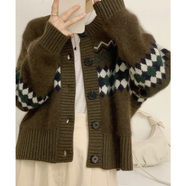 ノーカラーボタンでニットジャケット | Ulysses | 詳細画像7 