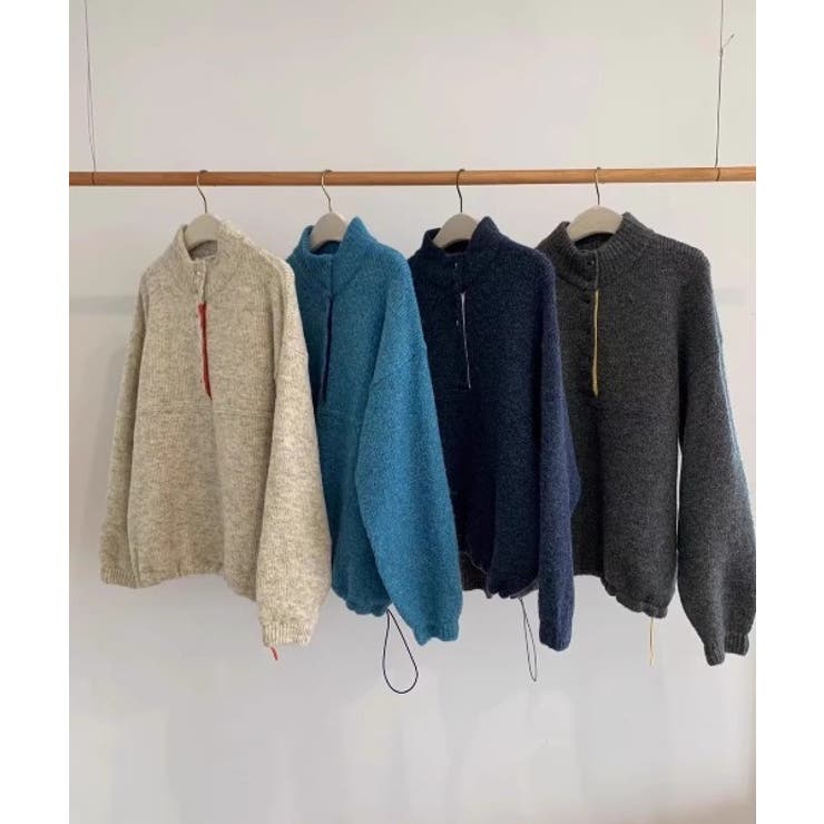 ハーフネックボタンでドローストリングニットトップス | Ulysses | 詳細画像5 