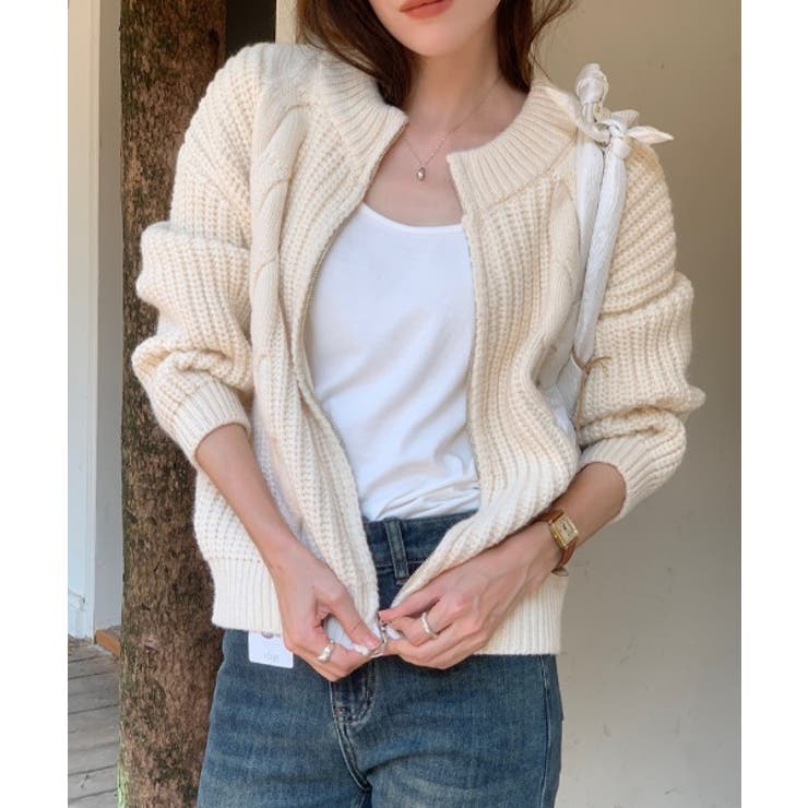 ダブルジップスタンドカラーニットトップス | Ulysses | 詳細画像1 