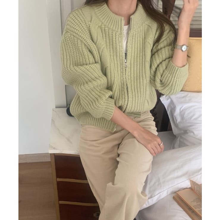 ダブルジップスタンドカラーニットトップス | Ulysses | 詳細画像6 