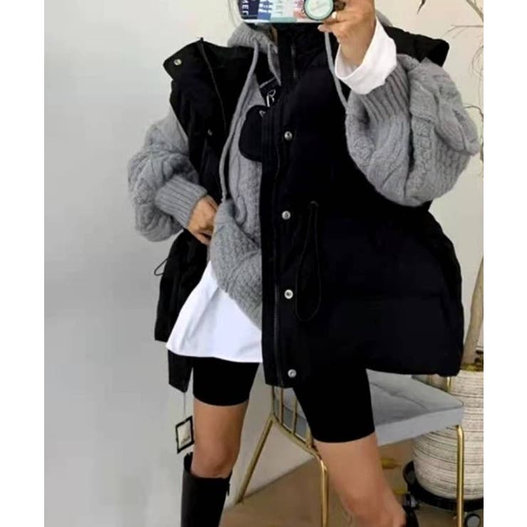 スタンドカラージップスドローストリングファーベスト | Ulysses | 詳細画像5 