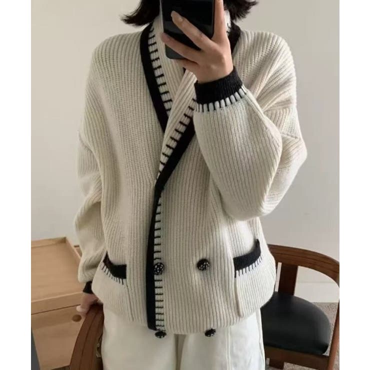 オフホワイト | ダブルブレストニットジャケット | Ulysses