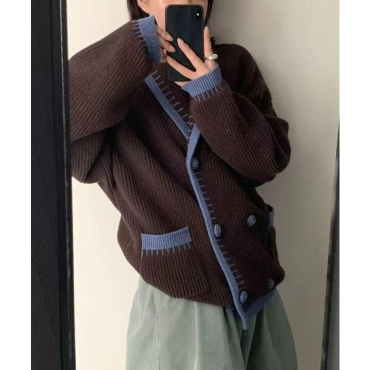 ブラウン | ダブルブレストニットジャケット | Ulysses