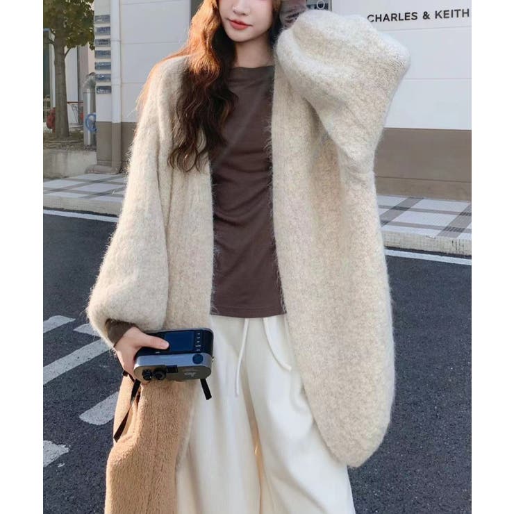 ベージュ | パフスリーブカーディガンジャケット | Ulysses