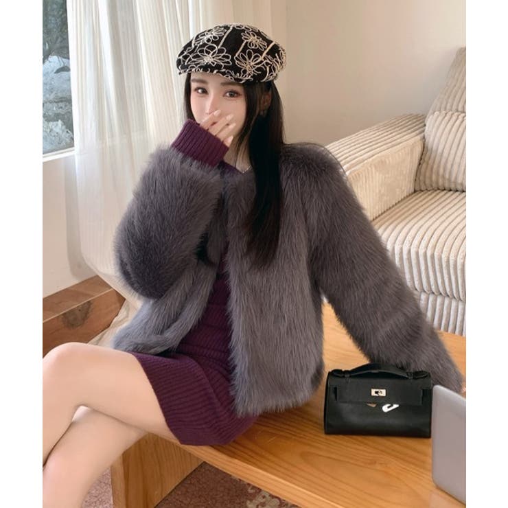 ダークグレー | ノーカラー長袖ジャケット | Ulysses