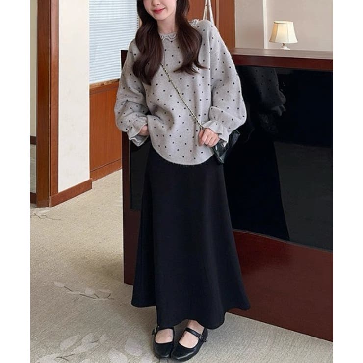 クルーネックフレア袖ニットトップス | Ulysses | 詳細画像1 