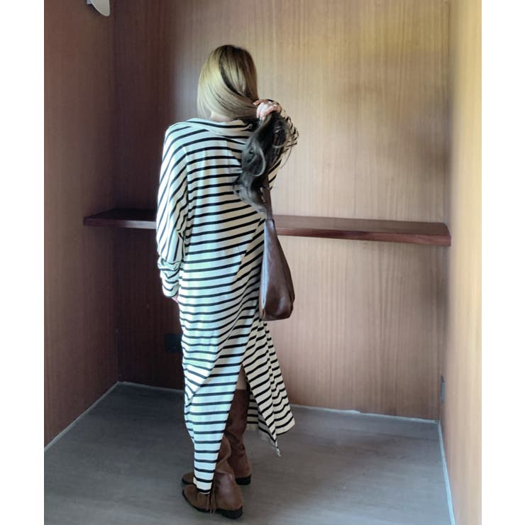 クルーネックリラックス長袖ワンピース | Ulysses | 詳細画像3 