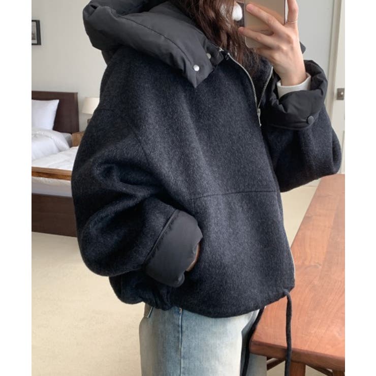 フード取り外せジップスドローストリングジャケットワイドパンツ | Ulysses | 詳細画像5 