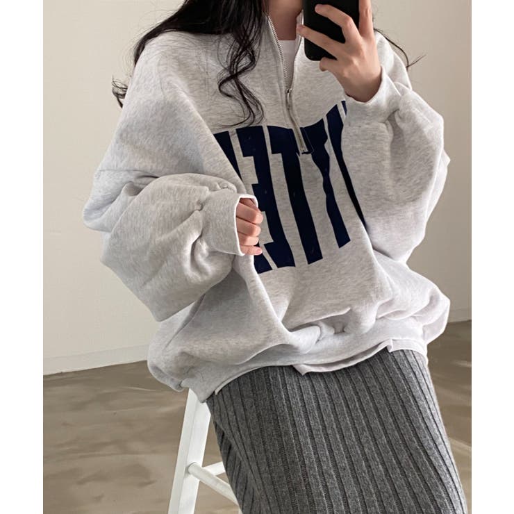 グレー | クルーネック長袖トップス | Ulysses