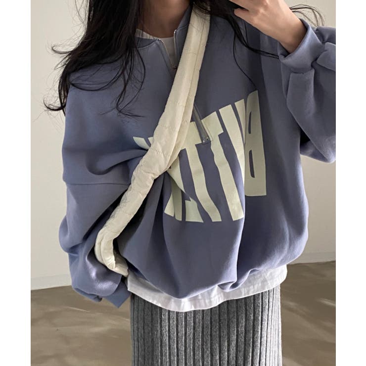 パープル | クルーネック長袖トップス | Ulysses