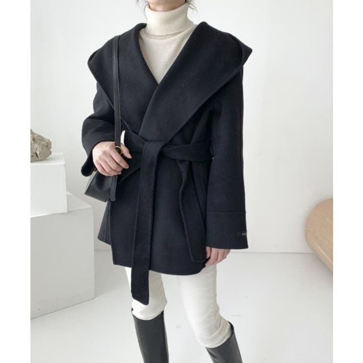 フード付きベルト付きメルトンジャケット | Ulysses | 詳細画像2 